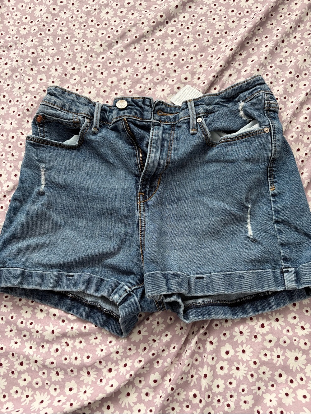 Levi's Light Blue High-Rise Denim Shorts